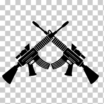 SVG Automatic rifles silhouette SVG Automatic rifles silhouette