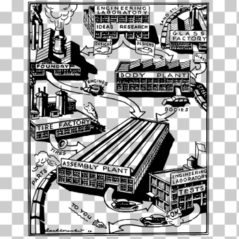 SVG Automobile Factory Vector Illustration SVG Automobile Factory Vector Illustration