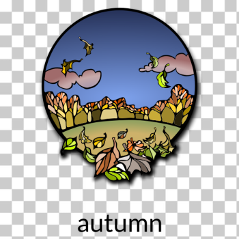 SVG Autumn scenery vector image SVG Autumn scenery vector image