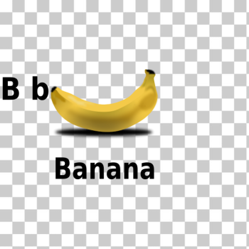 SVG B for a banana clip art SVG B for a banana clip art