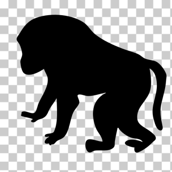 SVG Baboon vector silhouette SVG Baboon vector silhouette