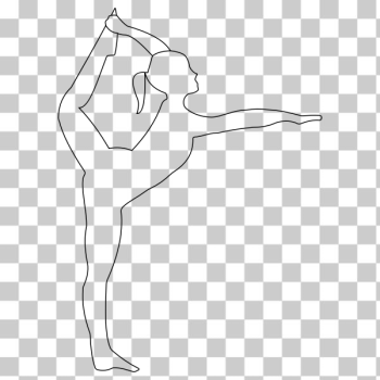 SVG Ballet dancer contour image SVG Ballet dancer contour image