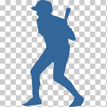 SVG Baseball player silhouette vector image
