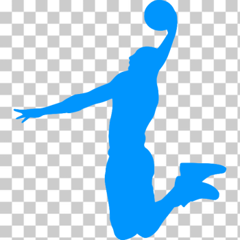SVG Basketball player blue silhouette