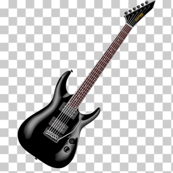 SVG Bass guitar with six strings vector image SVG Bass guitar with six strings vector image