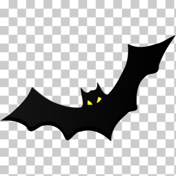 SVG Bat silhouette with yellow eyes vector clip art SVG Bat silhouette with yellow eyes vector clip art