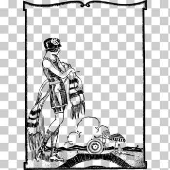 SVG Bathing lady frame