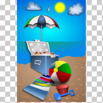 SVG Beach fun set vector image
