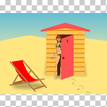 SVG Beach hut girl SVG Beach hut girl