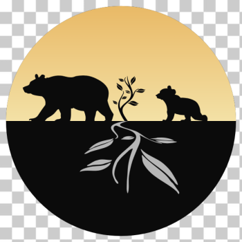 SVG Bear and cub logo SVG Bear and cub logo