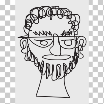 SVG Bearded guy sketch SVG Bearded guy sketch