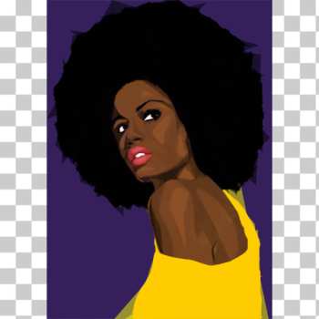 SVG Beautiful Black Woman 2 Geometric