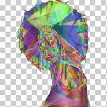SVG Beautiful Black Woman Geometric Prismatic colourful