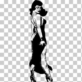 SVG Beautiful pin up lady