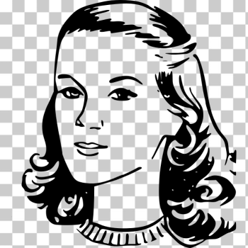 SVG Beautiful retro girl SVG Beautiful retro girl