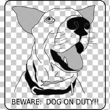 SVG Beware of dog sign vector drawing SVG Beware of dog sign vector drawing