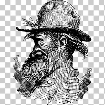 SVG Big beard man