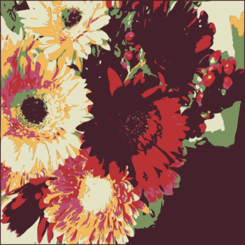 SVG Birthday flowers color art SVG Birthday flowers color art