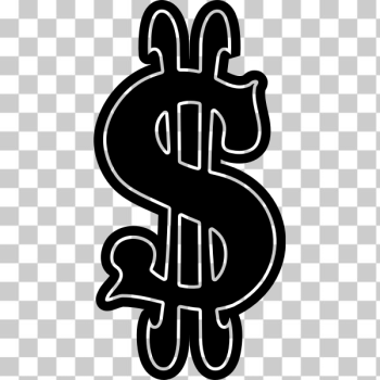 SVG Black amp white dollar sign SVG Black amp white dollar sign