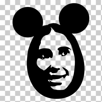 SVG Black and white vector face of Yoani Sanchez SVG Black and white vector face of Yoani Sanchez
