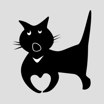 SVG Black cartoon cat SVG Black cartoon cat