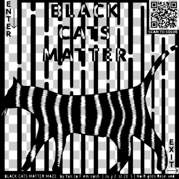 SVG black cats matter maze SVG black cats matter maze