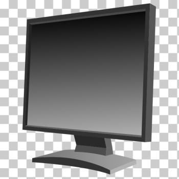 SVG Black flat screen LCD monitor vector image SVG Black flat screen LCD monitor vector image