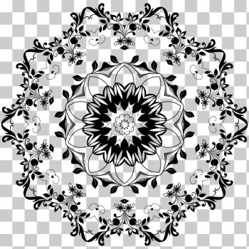 SVG Black floral decorative pattern SVG Black floral decorative pattern