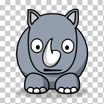 SVG Black rhino vector image SVG Black rhino vector image