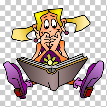SVG Blond girl reading a book SVG Blond girl reading a book