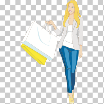 SVG Blond shopping girl SVG Blond shopping girl