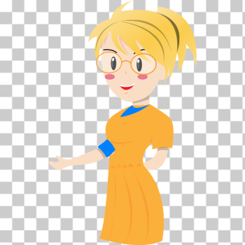 SVG blonde orange dress SVG blonde orange dress