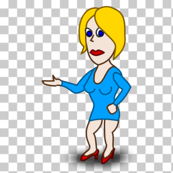 SVG Blonde woman comic character vector image SVG Blonde woman comic character vector image
