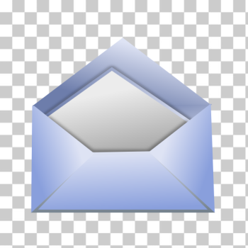 SVG Blue and white envelope vector drawing
