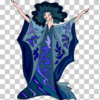 SVG Blue dress performer SVG Blue dress performer