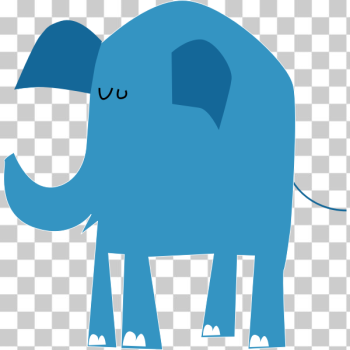 SVG Blue elephant image SVG Blue elephant image