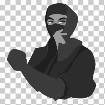 SVG Blue Eyed Ninja Grayscale SVG Blue Eyed Ninja Grayscale