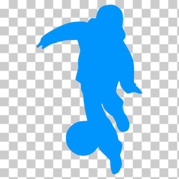 SVG Blue football silhouette