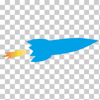 SVG Blue rocket silhouette