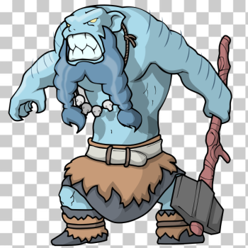 SVG Blue scary giant