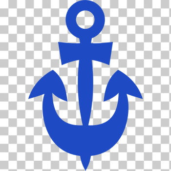 SVG Blue ship anchor vector image
