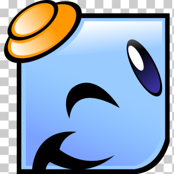SVG Blue winking smile SVG Blue winking smile