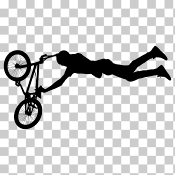 SVG BMX stunt silhouette