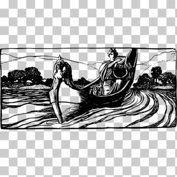 SVG Boat and musician SVG Boat and musician