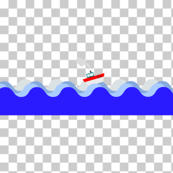 SVG boat at sea SVG boat at sea