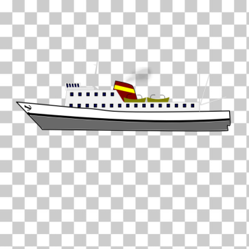 SVG boat crusing on the ocean