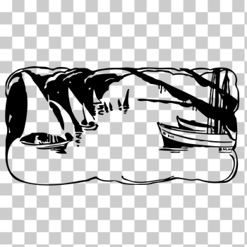 SVG Boats in port vector clip art SVG Boats in port vector clip art