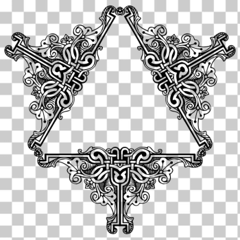 SVG Botanical decoration on mirror frame