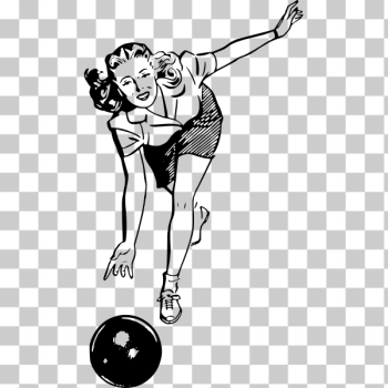 SVG Bowling woman vector illustration SVG Bowling woman vector illustration