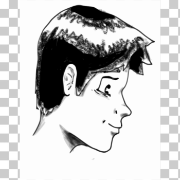 SVG Boy profile portrait vector image SVG Boy profile portrait vector image